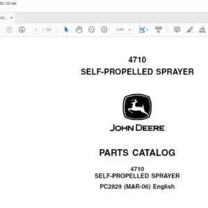 John Deere 4710 SELF-PROPELLED SPRAYER Parts Catalog Manual - PDF DOWNLOAD