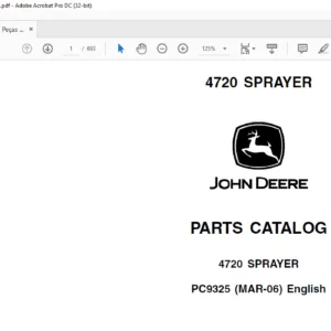 John Deere 4720 Sprayer Spare Parts Catalog PDF Download