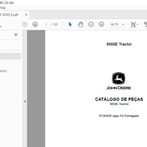 John Deere 5055E Tractor CATÁLOGO DE PEÇAS - PDF DOWNLOAD (Português)
