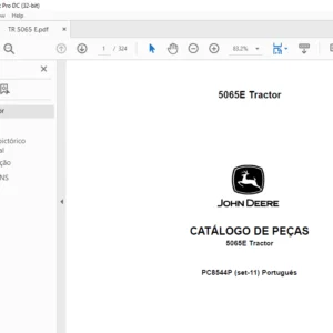 John Deere 5065E Tractor CATÁLOGO DE PEÇAS - PDF DOWNLOAD (Português)