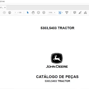 John Deere 5303 5403 Tractor CATÁLOGO DE PEÇAS - PDF DOWNLOAD (Português)