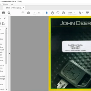 John Deere 5600 & 5700 Parts Catalog Manual - PDF DOWNLOAD