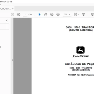 John Deere 5600 5700 TRACTORS CATÁLOGO DE PEÇAS - PDF DOWNLOAD (Português)