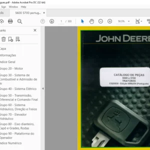 John Deere 5600 e 5700 TRATORES CATÁLOGO DE PEÇAS - PDF DOWNLOAD (Portugues)