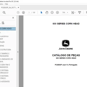 John Deere 600 SERIES CORN HEAD CATÁLOGO DE PEÇAS - PDF DOWNLOAD (Português)