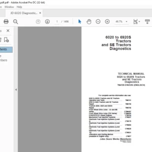 John Deere 6020 to 6920S Tractors & SE Tractors Diagnostics Technical Manual - PDF DOWNLOAD