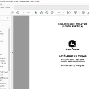 John Deere 6300 6500 6600 TRACTORS CATÁLOGO DE PEÇAS - PDF DOWNLOAD (Português)