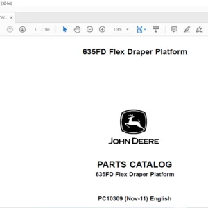John Deere 635FD Flex Draper Platform Parts Catalog Manual - PDF DOWNLOAD