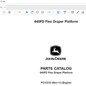 John Deere 640FD Flex Draper Platform Parts Catalog Manual - PDF DOWNLOAD