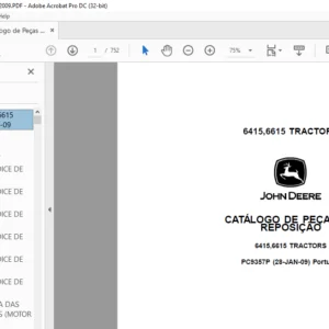 John Deere 6415 6615 TRACTORS CATÁLOGO DE PEÇAS DE REPOSIÇÃO - PDF DOWNLOAD (Portuguese)
