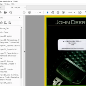 John Deere 7500 Tratores CATÁLOGO DE PEÇAS - PDF DOWNLOAD (Portuguese)