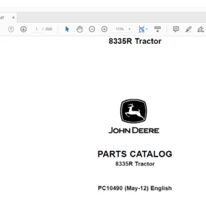 John Deere 8335R Tractor Spare Parts Catalog PDF Download