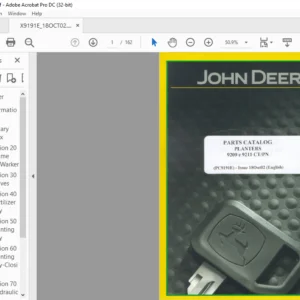 John Deere 9209 e 9211 CT PN Planters Parts Catalog Manual - PDF DOWNLOAD