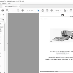 John Deere 9510 & SIDEHILL 9510 MAXIMIZER™ COMBINES Parts Catalog Manual - PDF DOWNLOAD