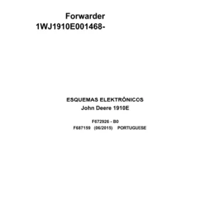 John Deere 1910E Forwarder (2015) Diagrama Elétrico Português PDF