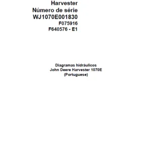 John Deere Harvester 1070E F075916 E1 Hydraulic Diagram Portuguese PDF