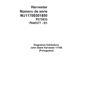 John Deere Harvester 1170E F075935 D1 Hydraulic Diagram Portuguese PDF