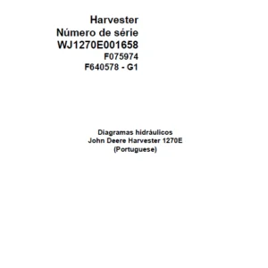 John Deere Harvester 1270E F075974 G1 Hydraulic Diagram Portuguese PDF