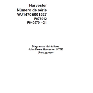 John Deere Harvester 1470E F076012 G1 Hydraulic Diagram Portuguese PDF
