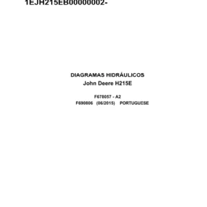 John Deere Harvester Head H215E F690806 A2 2015 Hydraulic Diagram Portuguese PDF