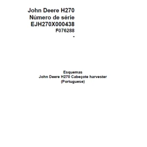 John Deere Harvester Head H270 F076288 Diagram Portuguese PDF