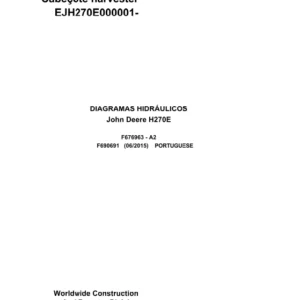 John Deere Harvester Head H270E F690691 A2 2015 Hydraulic Diagram Portuguese PDF