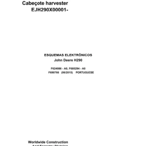 John Deere Harvester Head H290 F690766 A0 2015 Electric Diagram Portuguese PDF