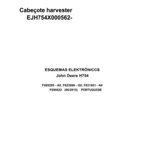 John Deere Harvester Head H754 F690822 A0 2015 Electric Diagram Portuguese PDF