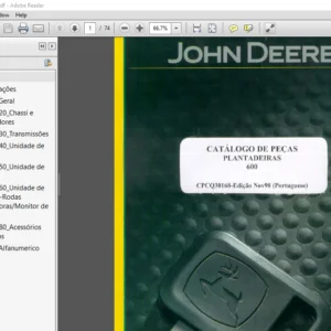 John Deere PLANTADEIRAS 600 CATALOGO DE PECAS - PDF DOWNLOAD (Portuguese)