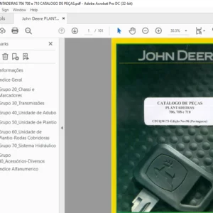 John Deere PLANTADEIRAS 706 708 e 710 CATALOGO DE PEÇAS - PDF DOWNLOAD (Portuguese)