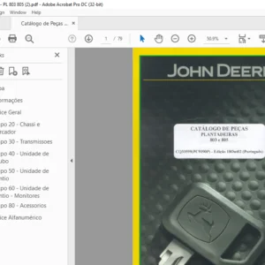 John Deere PLANTADEIRAS 803 e 805 CATÁLOGO DE PEÇAS - PDF DOWNLOAD (Portuguese)