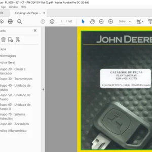 John Deere PLANTADEIRAS 9209 e 9211 CT PN CATÁLOGO DE PEÇAS - PDF DOWNLOAD (Portuguese)