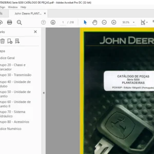 John Deere PLANTADEIRAS Serie 9200 CATÁLOGO DE PEÇAS - PDF DOWNLOAD(Portuguese)