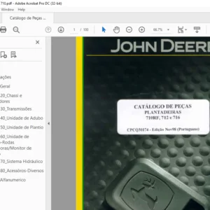 John Deere PLANTADELRAS 710RF 712 e 716 CATÁLOGO DE PEÇAS - PDF DOWNLOAD(Portuguese)