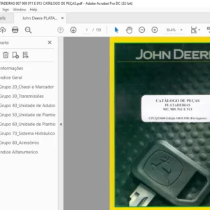John Deere PLATADEIRAS 907 909 911 E 913 CATÁLOGO DE PEÇAS - PDF DOWNLOAD (Portuguese)