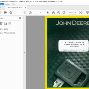 John Deere PLATAFORMA PARA MILHO 203 a 206 e 670 CATÁLOGO DE PEÇAS - PDF DOWNLOAD(Portuguese)