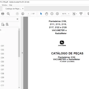 John Deere Plantadeiras 2109 2111 2113 2115 2117 2122 e 2126 VACUMETER e RadialMeter CATÁLOGO DE PEÇAS - PDF DOWNLOAD