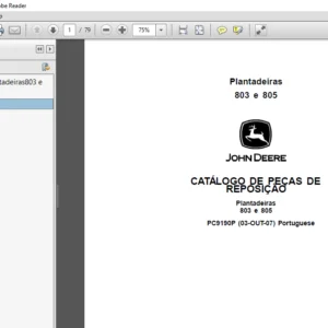 John Deere Plantadeiras 803 e 805 CATÁLOGO DE PEÇAS DE REPOSIÇÃO - PDF DOWNLOAD (Portuguese)