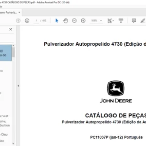 John Deere Pulverizador Autopropelido 4730 CATÁLOGO DE PEÇAS - PDF DOWNLOAD (Português)