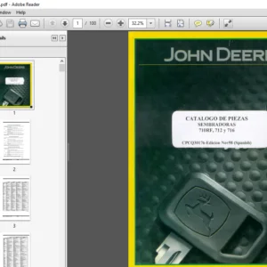 John Deere SEMBRADORAS 710RF 712 y 716 CATALOGO DE PIEZAS - PDF DOWNLOAD (Spanish)