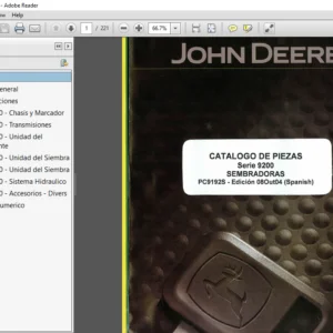 John Deere Serie 9200 SEMBRADORAS CATALOGO DE PIEZAS - PDF DOWNLOAD (Spanish)