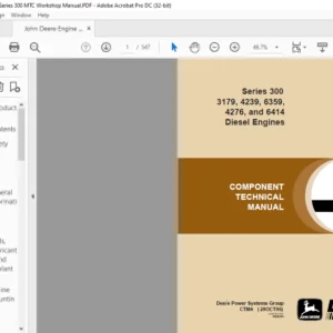 John Deere Series 300 3179 4239 6359 4276 & 6414 Diesel Engines Service Manual - PDF DOWNLOAD