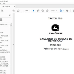 John Deere TRATOR 7515 CATÁLOGO DE PEÇAAS DE REPOSIÇÃO - PDF DOWNLOAD (Portuguese)