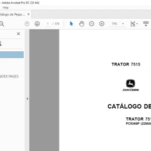 John Deere TRATOR 7515 CATÁLOGO DE PEÇAS - PDF DOWNLOAD (Portuguese)