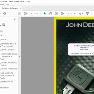 John Deere TRATORES 5500 e 5700 CATÁLOGO DE PEÇAS - PDF DOWNLOAD (Portuguese)