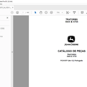 John Deere TRATORES 5605 E 5705 CATÁLOGO DE PEÇAS - PDF DOWNLOAD (Português)