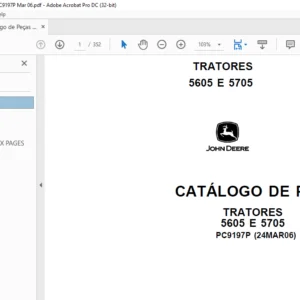 John Deere TRATORES 5605 E 5705 CATÁLOGO DE PEÇAS - PDF DOWNLOAD (Portuguese)
