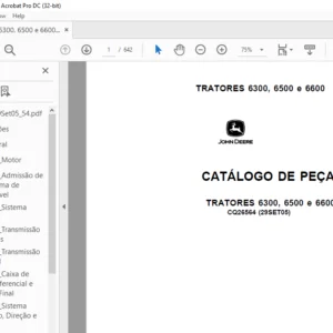 John Deere TRATORES 6300 6500 e 6600 CATÁLOGO DE PEÇAS - PDF DOWNLOAD (Portuguese)