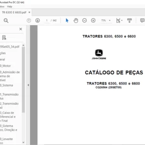 John Deere TRATORES 6300 6500 e 6600 CATÁLOGO DE PEÇAS - PDF DOWNLOAD (Portuguese)