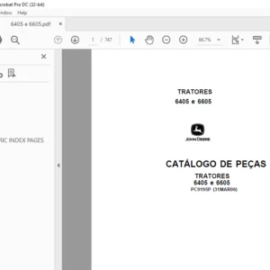John Deere TRATORES 6405 e 6605 CATÁLOGO DE PEÇAS - PDF DOWNLOAD (Portuguese)